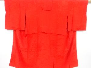 アンティーク　紋錦紗花薬玉模様織り出し長襦袢